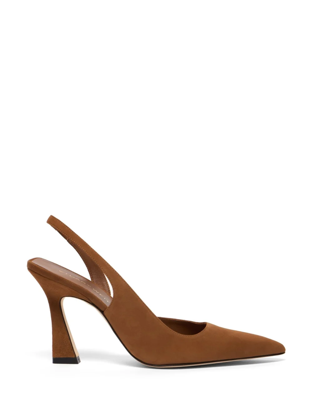 Stuart Weitzman Vinnie 85 Dorsay Slingback in Toasted Almond
