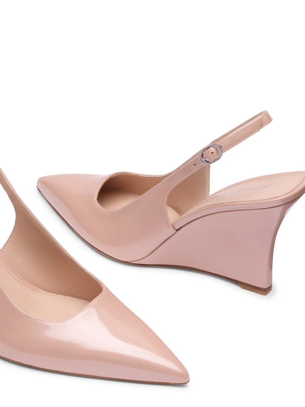 Stuart Weitzman Vinnie Sling Wedge 85 in Blushful, view 4