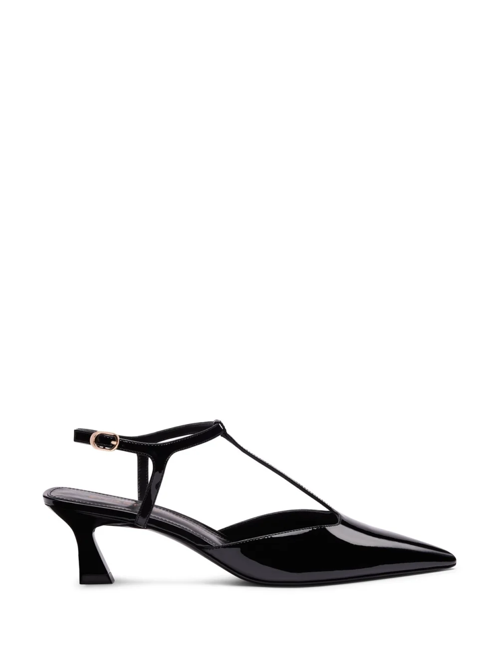 Stuart Weitzman Vinnie T-strap Pump in Black