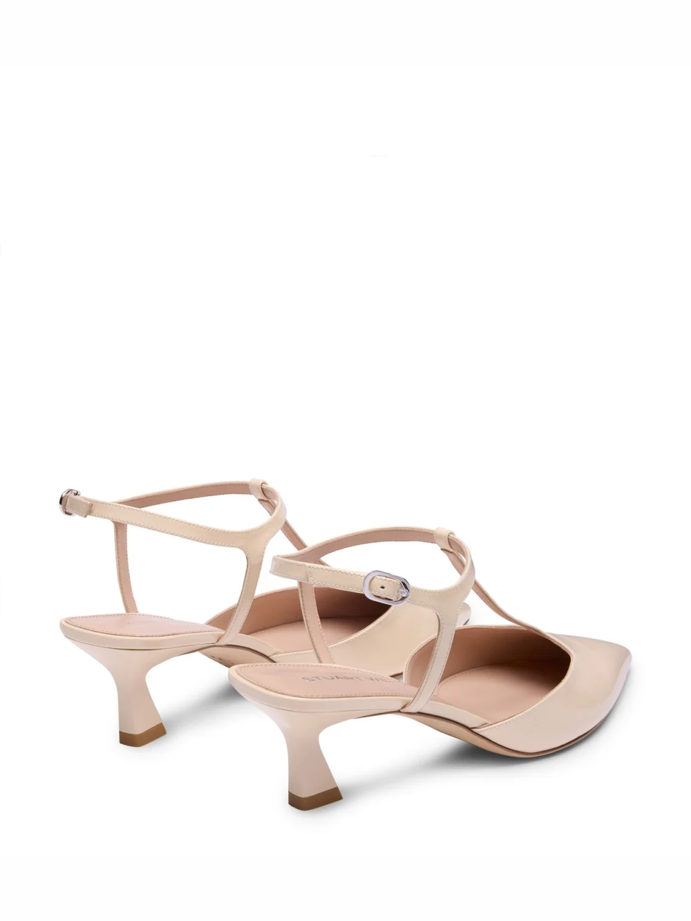 Stuart Weitzman Vinnie T-strap Pump in Linen, view 3