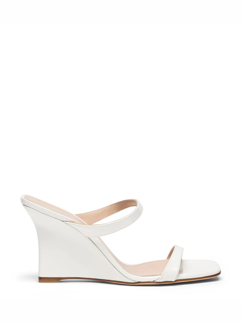 Stuart Weitzman Vinnie Wedge Slide 85 in blanco