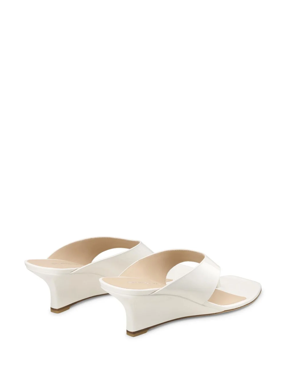 Stuart Weitzman Vinnie Wedge Thong 50 in Blanco, view 3