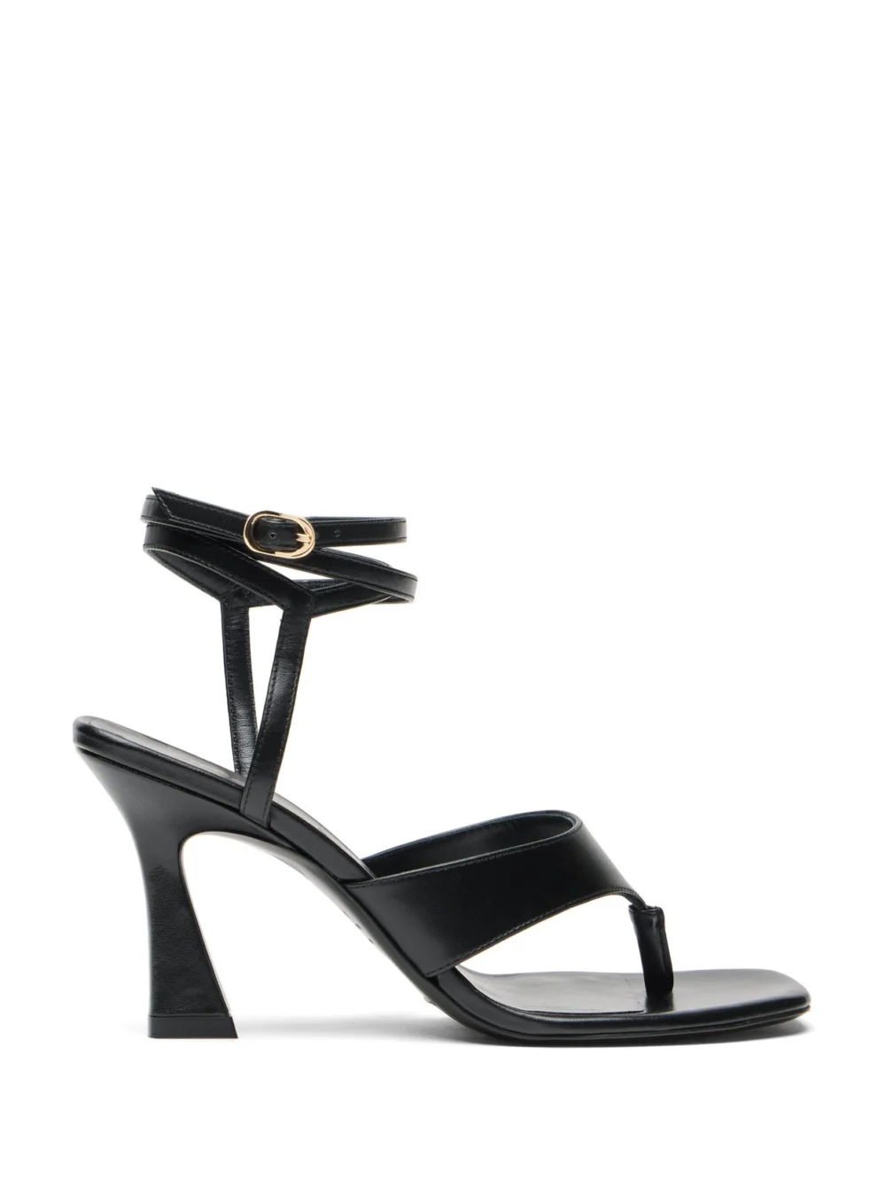 Stuart Weitzman Vinnie Wrap Thong 85 in Black