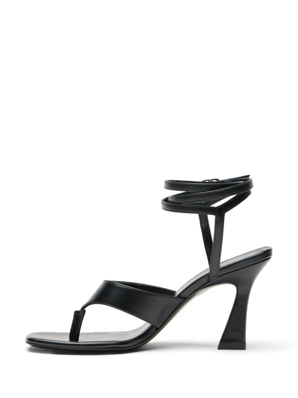 Stuart Weitzman Vinnie Wrap Thong 85 in Black, view 3
