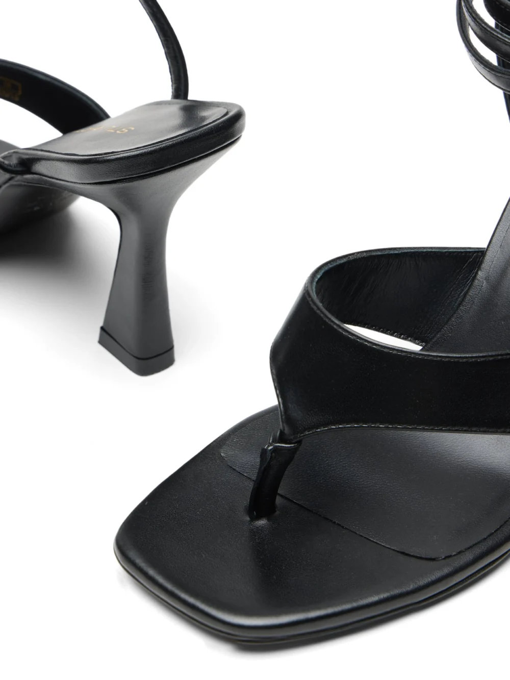 Stuart Weitzman Vinnie Wrap Thong 85 in Black
