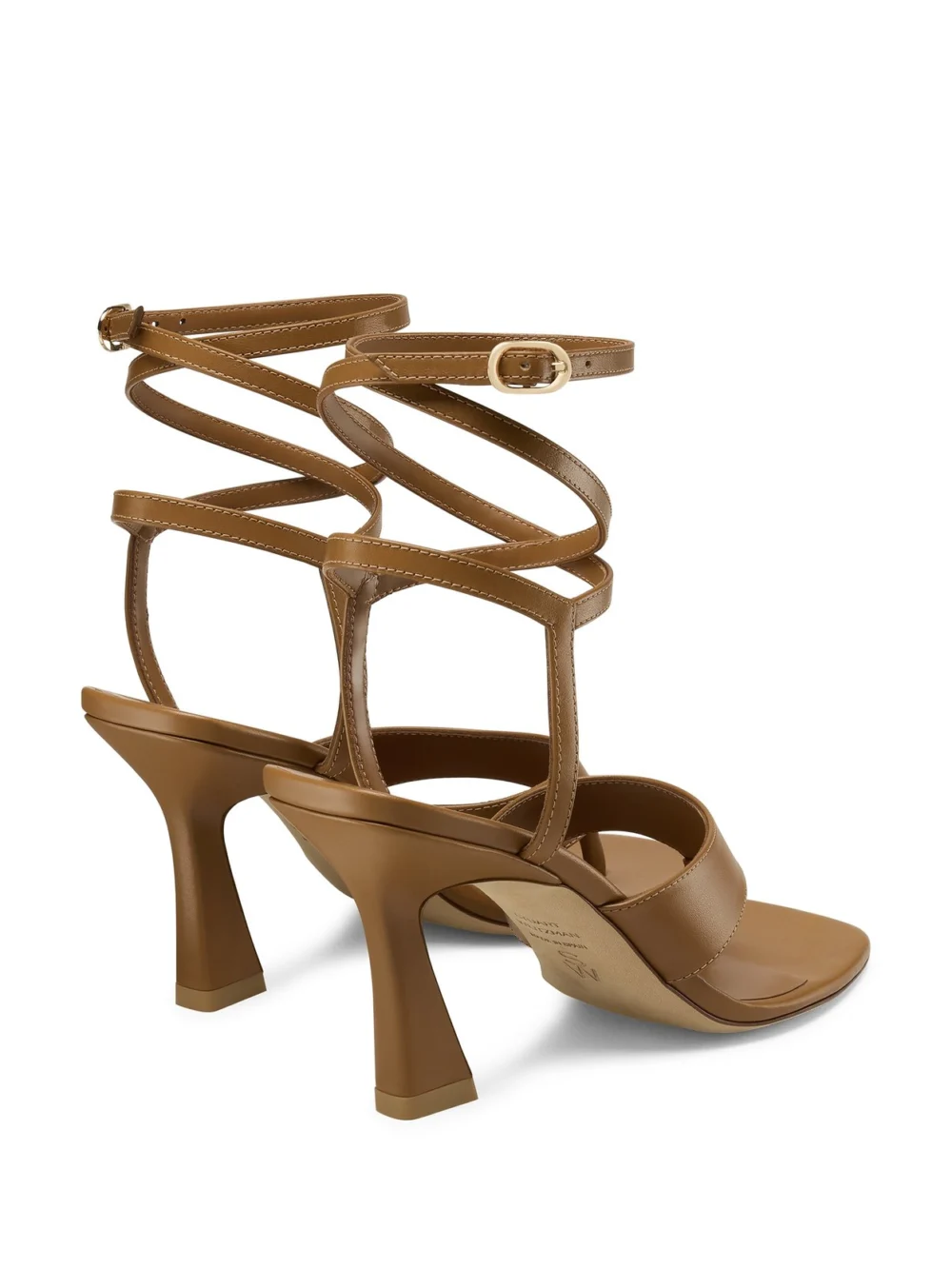 Stuart Weitzman Vinnie Wrap Thong 85 in Boho Tan, view 3