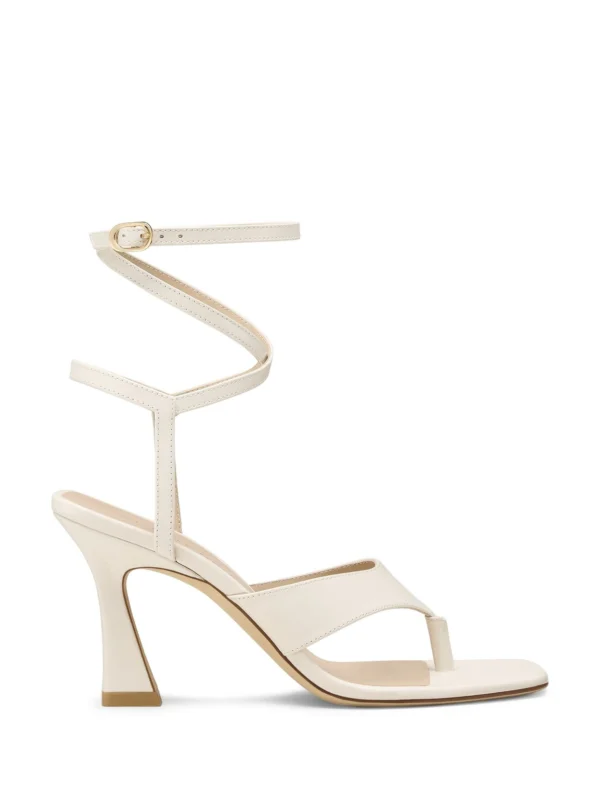 Stuart Weitzman Vinnie Wrap Thong 85 in Cream