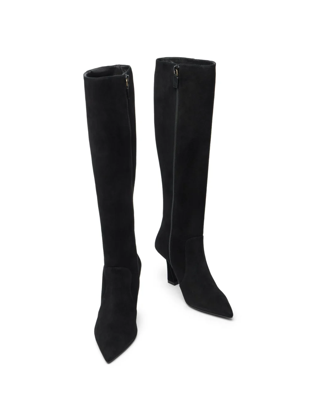 Stuart Weitzman Vinnie Zip Boot 85 in Black, view 4