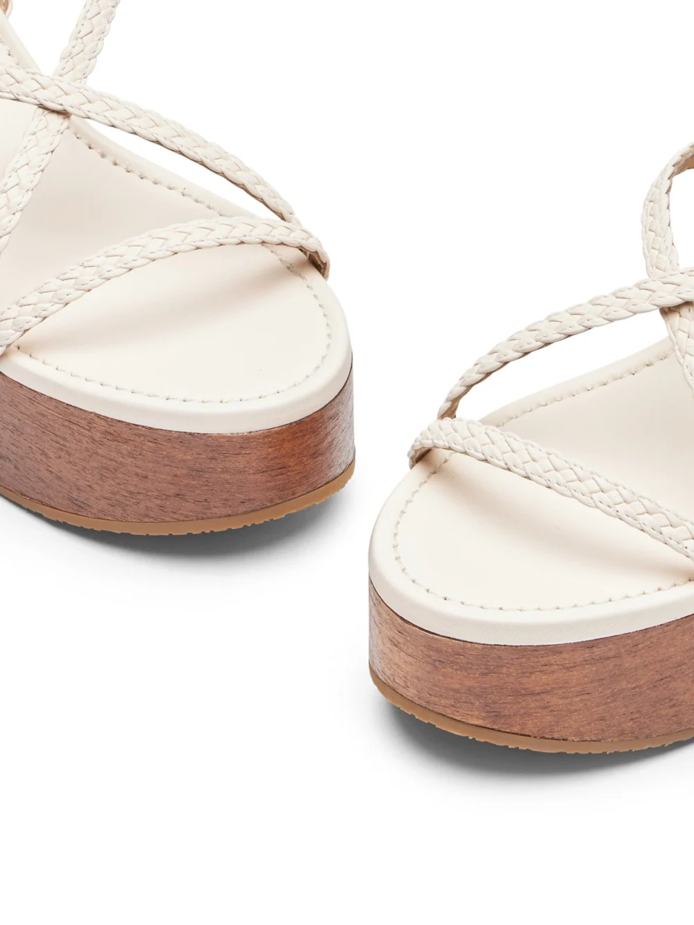 Stuart Weitzman Wovette Wedge in Seashell/walnut, view 6