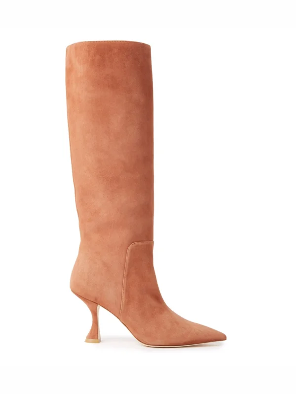 Stuart Weitzman Xcurve 85 Slouch Boot in Cappucino