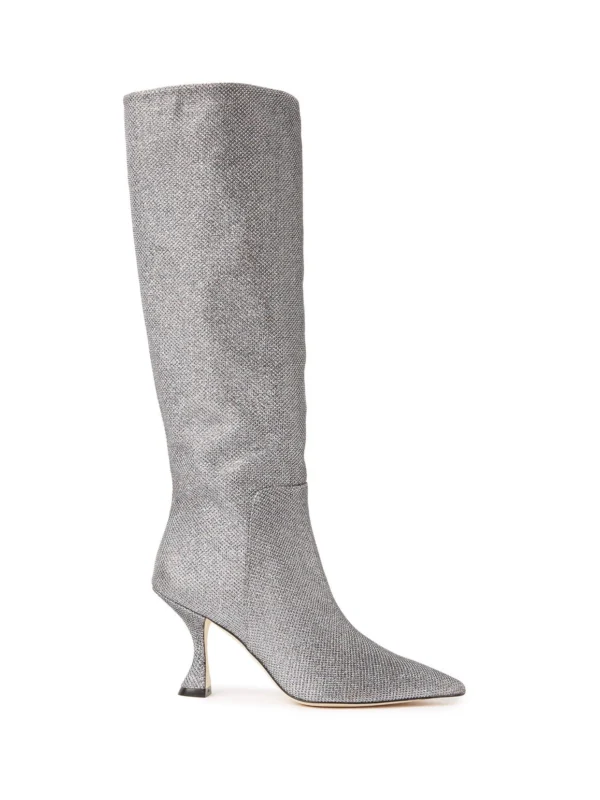 Stuart Weitzman Xcurve 85 Slouch Boot in Gunmetal