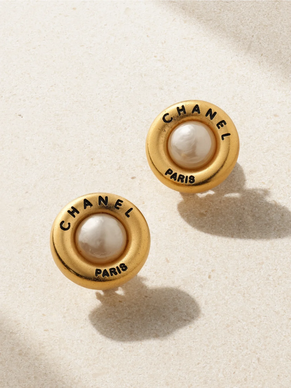 Susan Caplan Vintage Gold-plated Faux Pearl Clip Earrings