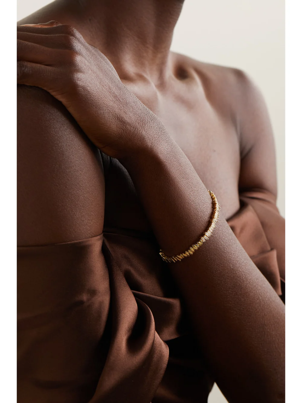 Suzanne Kalan 18-karat Gold Diamond Bracelet, styled view