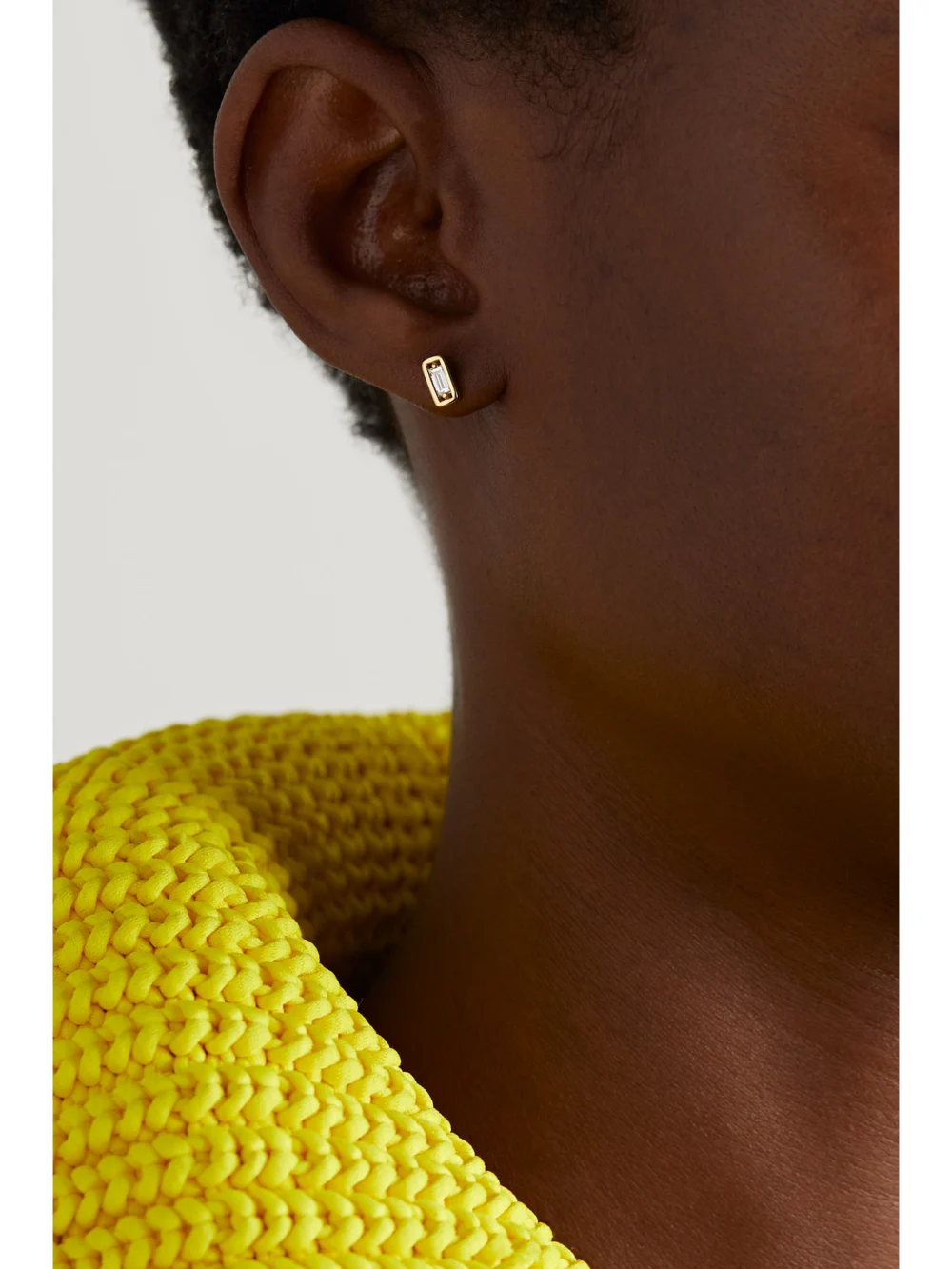 Suzanne Kalan 18-karat Gold Diamond Earrings, styled view
