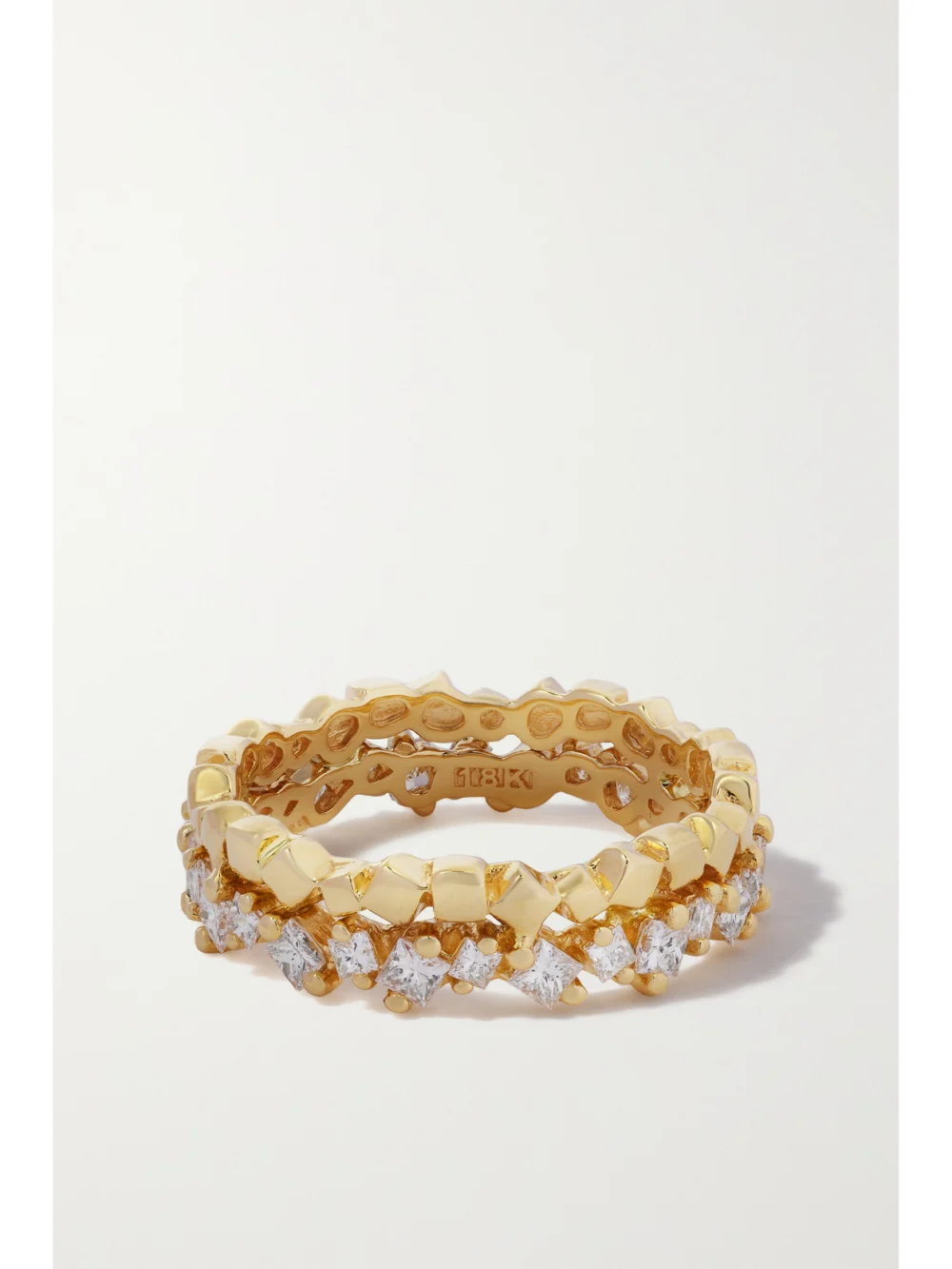 Back view of the Suzanne Kalan 18-karat Gold Diamond Ring