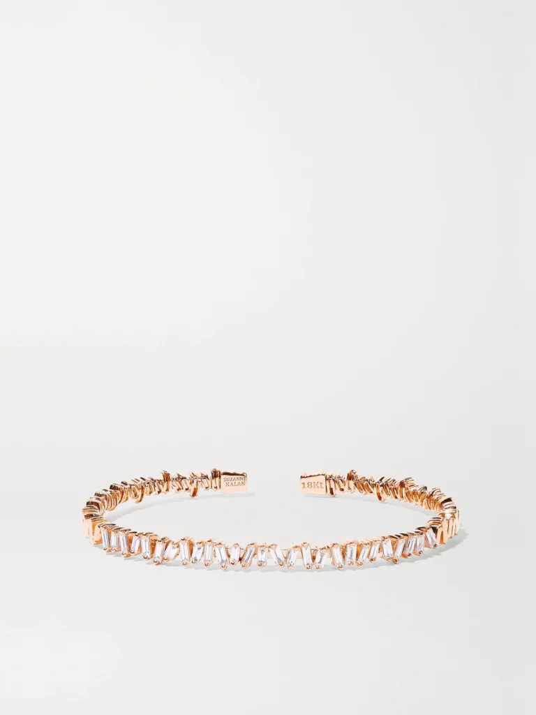 Suzanne Kalan 18-karat Rose Gold Diamond Cuff