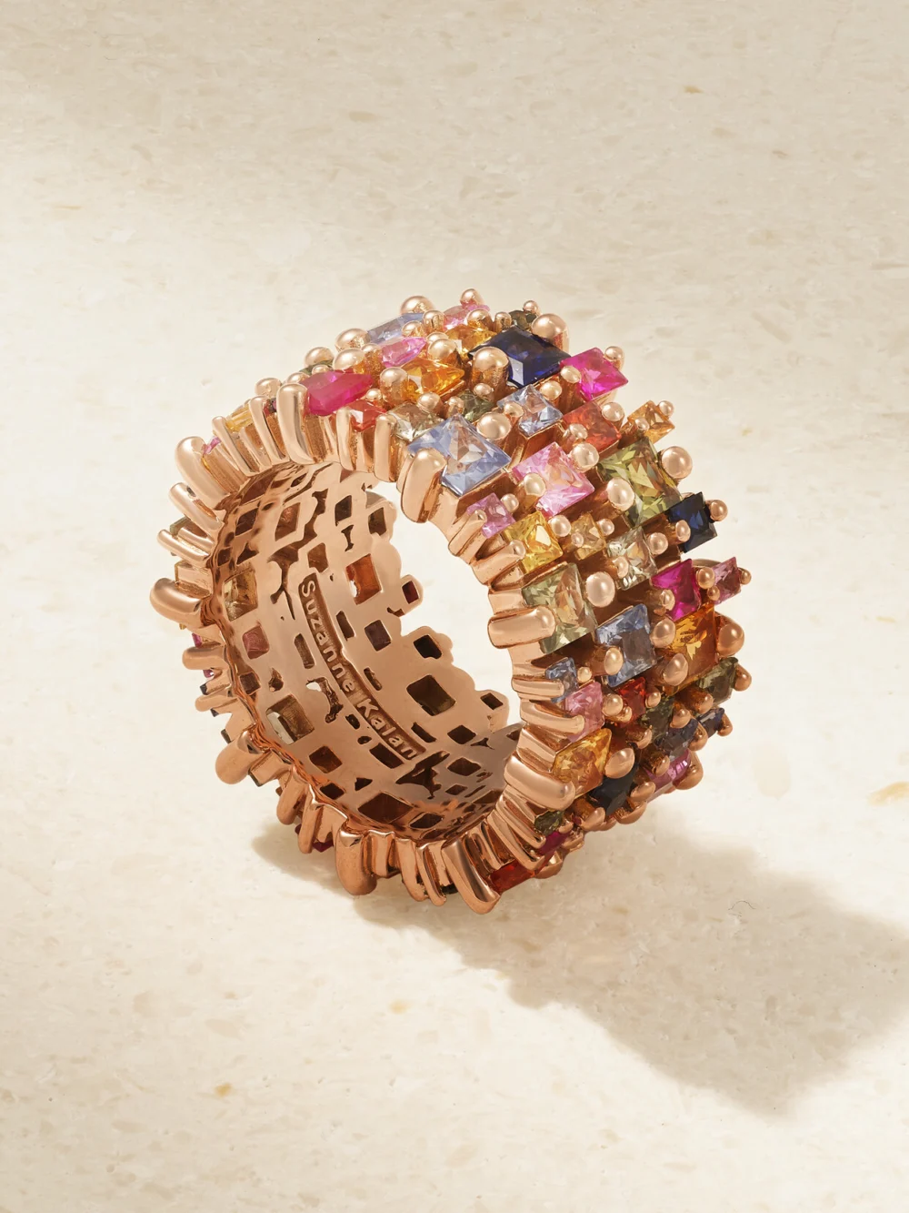 Suzanne Kalan 18-karat Rose Gold Sapphire Ring in 7
