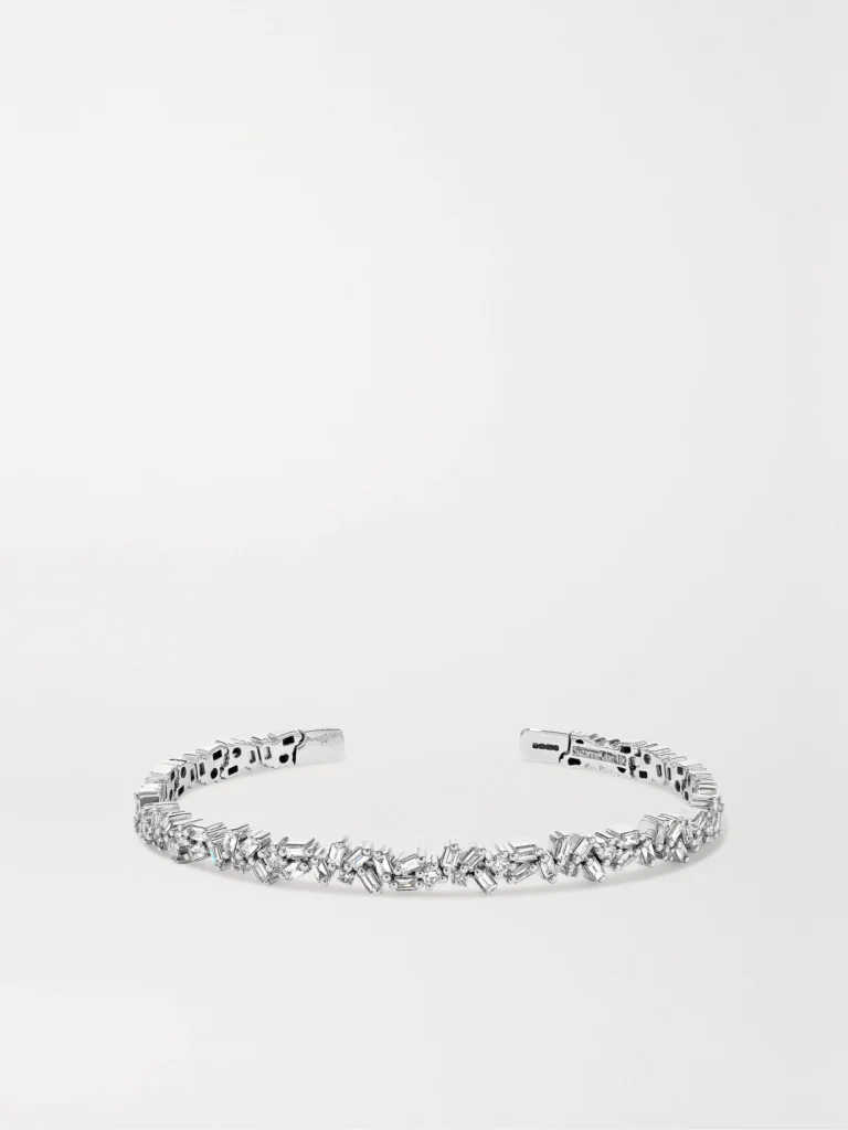 Suzanne Kalan 18-karat White Gold Diamond Cuff