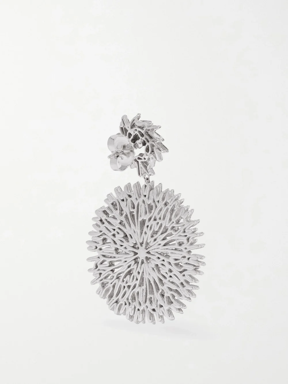 Back view of the Suzanne Kalan 18-karat White Gold Diamond Earrings