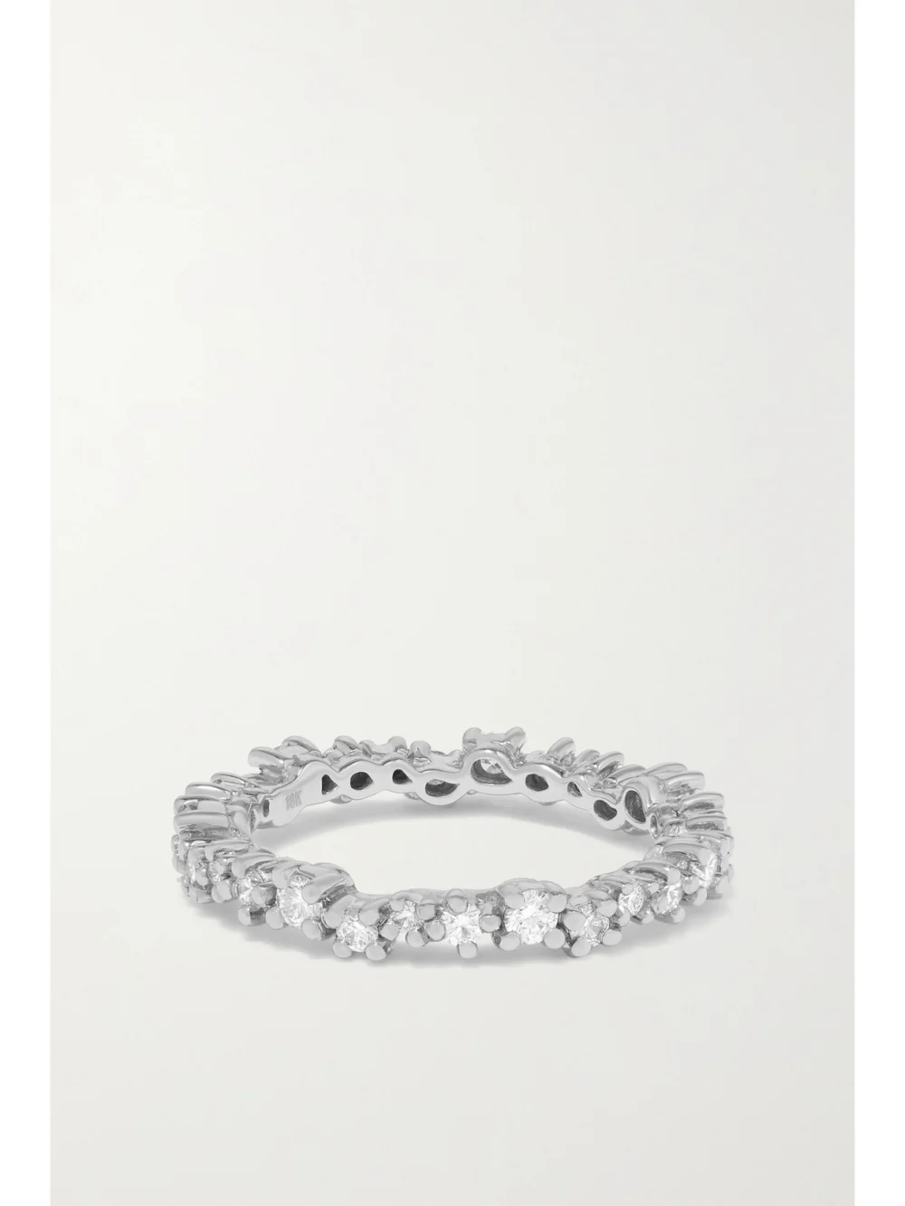 Back view of the Suzanne Kalan Eternity 18-karat White Gold Diamond Ring