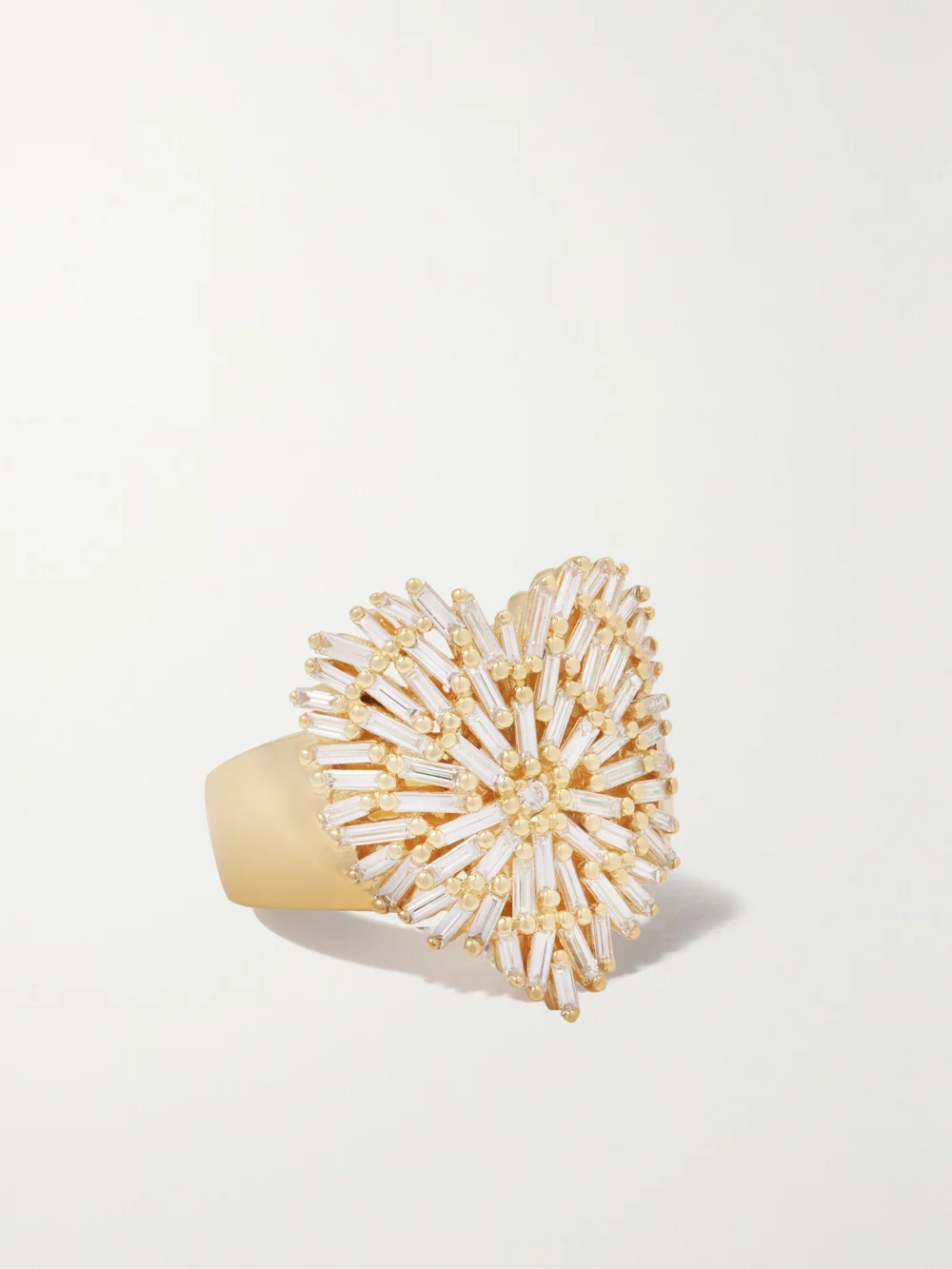 Suzanne Kalan Heart 18-karat Gold Diamond Ring in 5