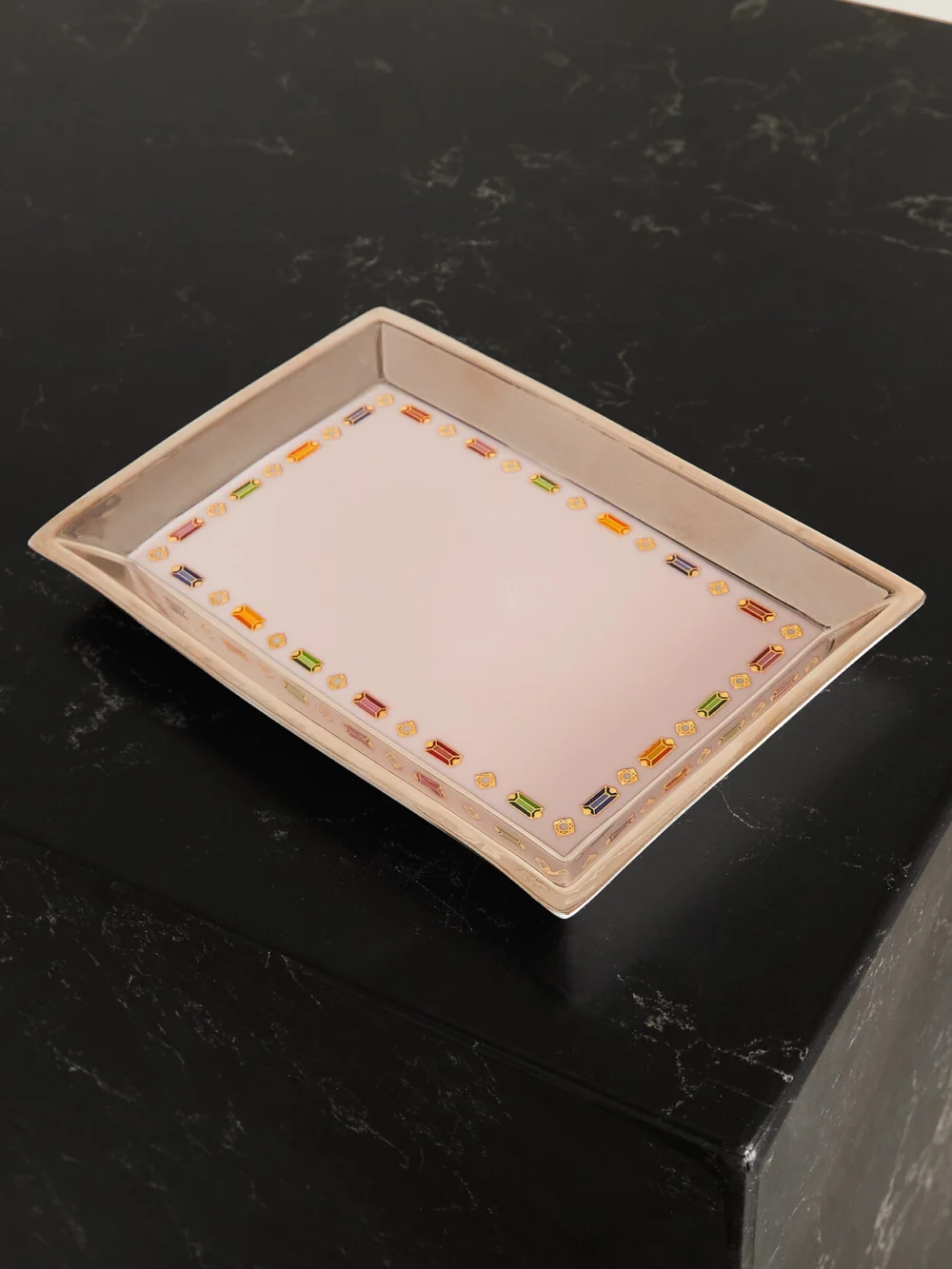 Suzanne Kalan + Jonathan Adler Porcelain Jewelry Tray in pink