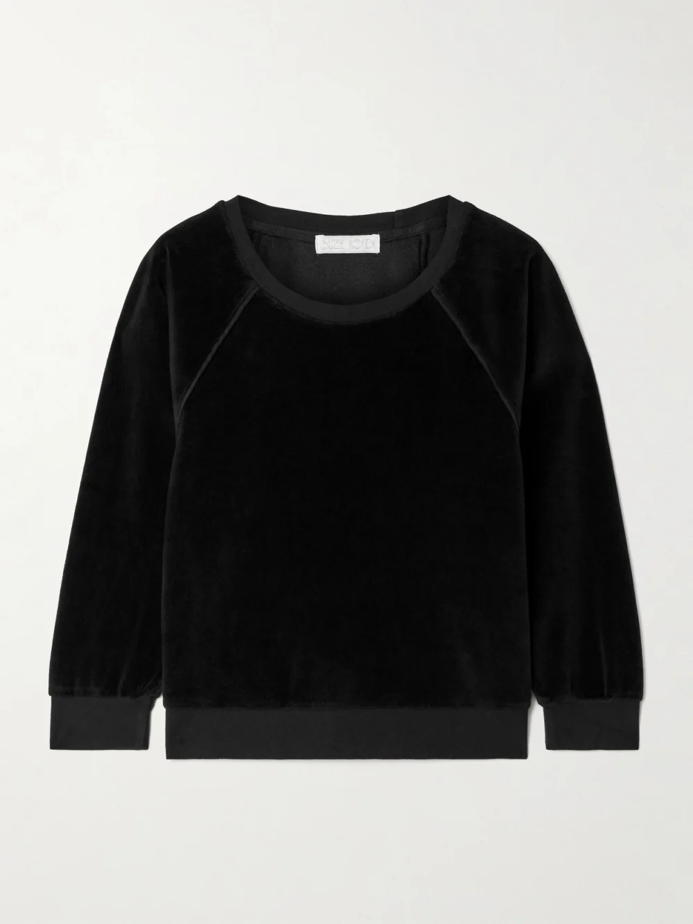 Suzie Kondi Saba Cotton-blend Velour Sweatshirt in black
