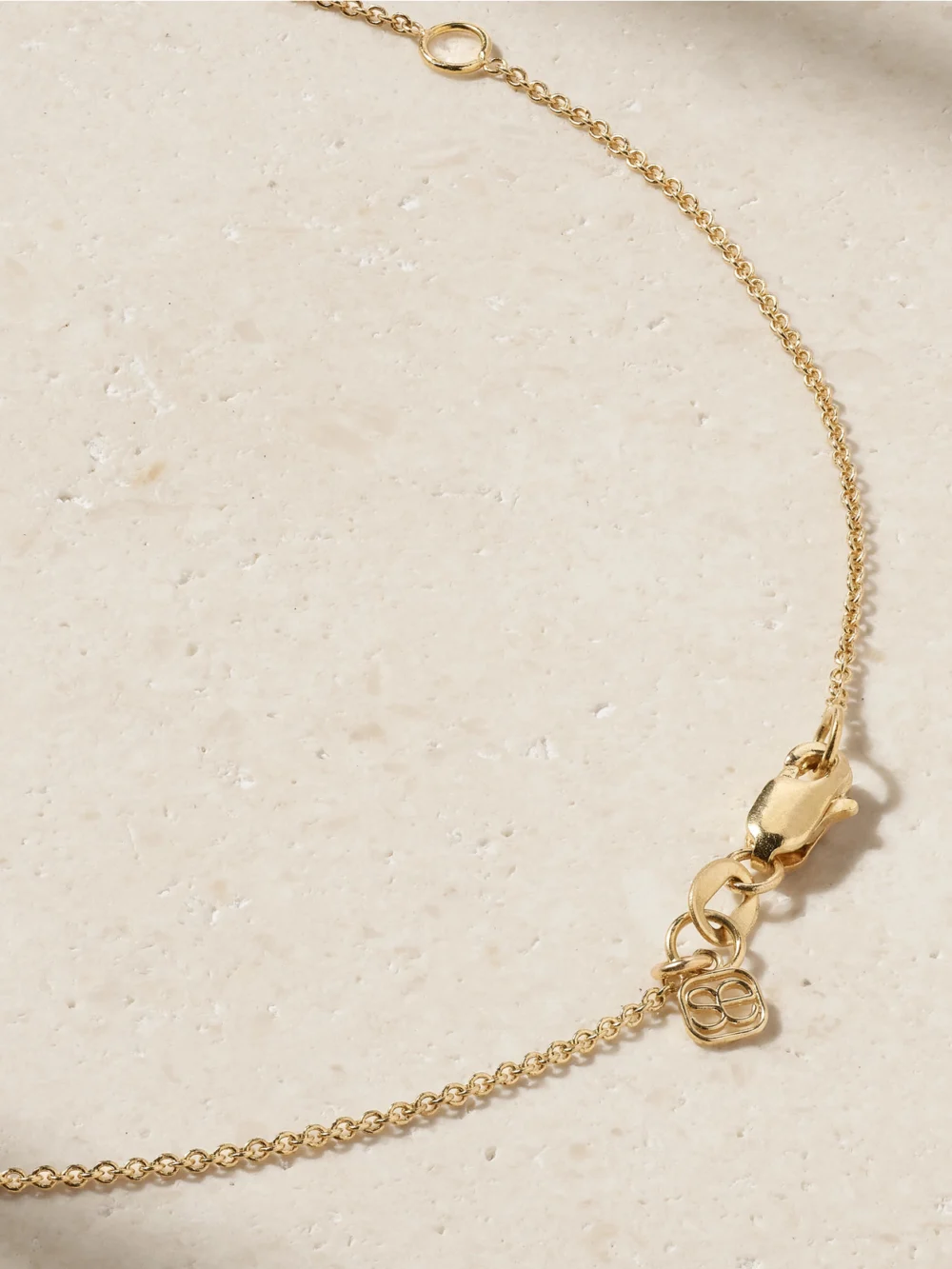 Back view of the Sydney Evan 14-karat Gold, Pearl and Diamond Necklace