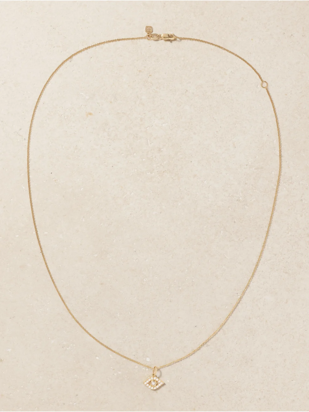 Close-up detail of the Sydney Evan 14-karat Gold, Pearl and Diamond Necklace