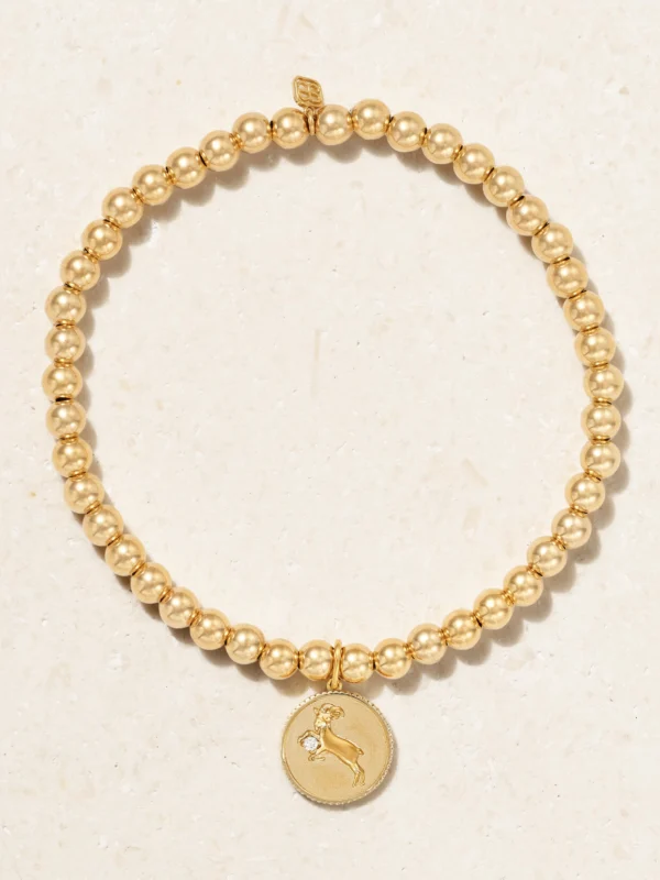 Sydney Evan Capricorn 14-karat Gold Diamond Bracelet