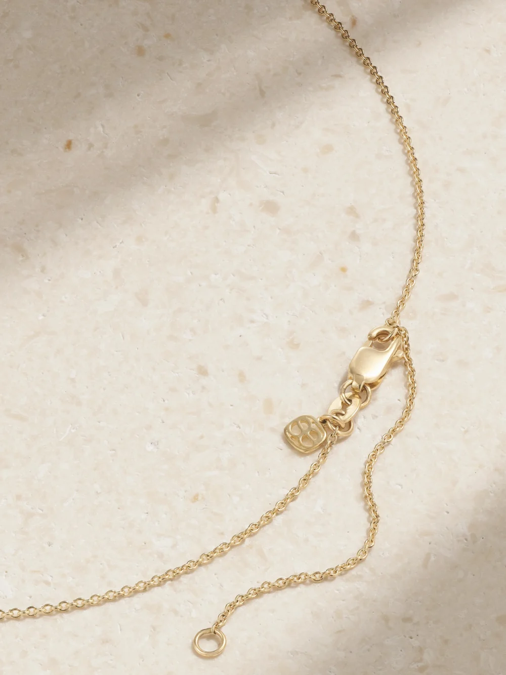 Back view of the Sydney Evan Love 14-karat Gold Diamond Necklace