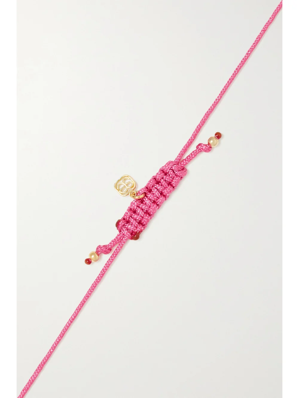Back view of the Sydney Evan Pure Heart 14-karat Gold Cord Bracelet