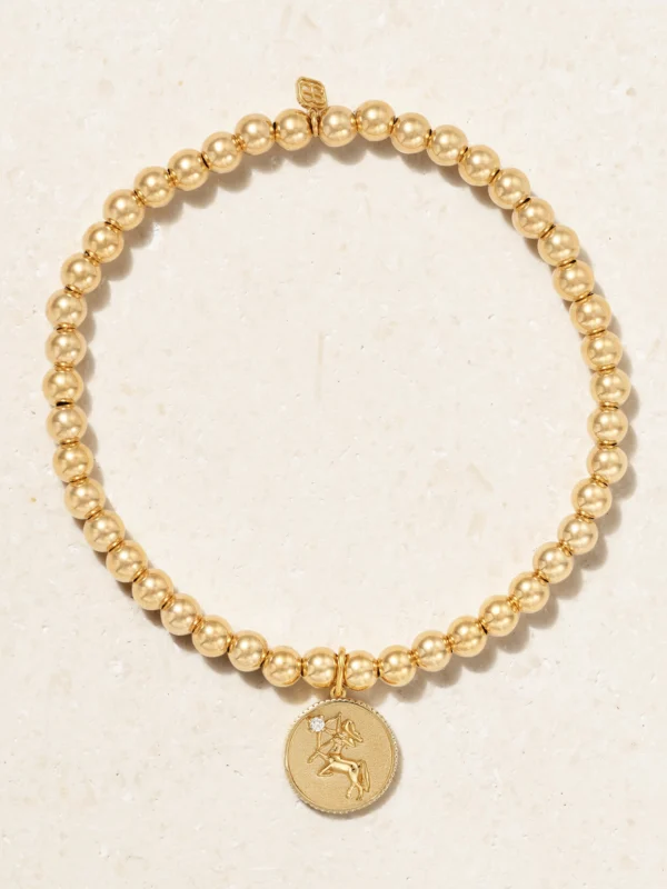 Sydney Evan Sagittarius 14-karat Gold Diamond Bracelet