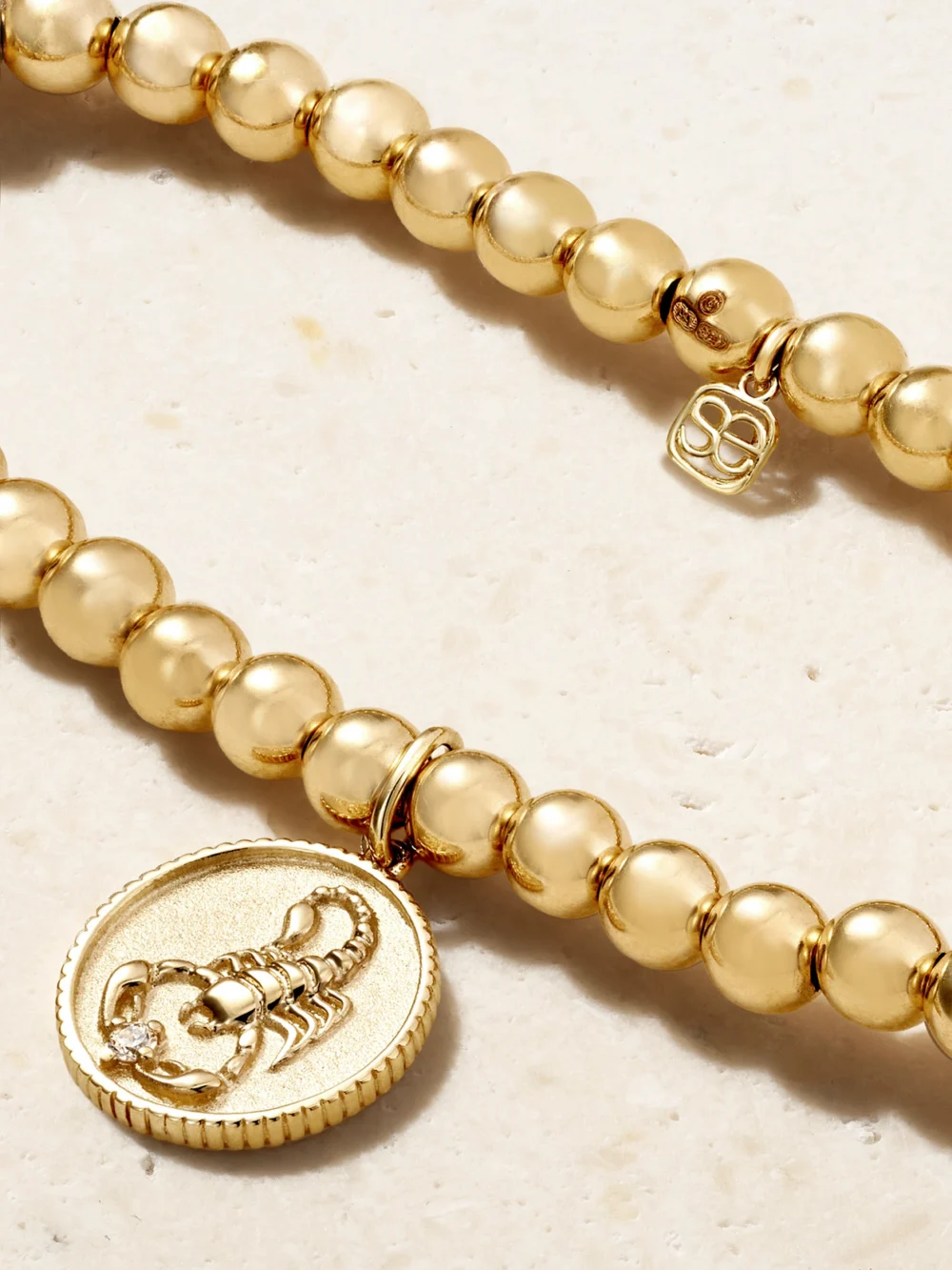 Back view of the Sydney Evan Scorpio 14-karat Gold Diamond Bracelet