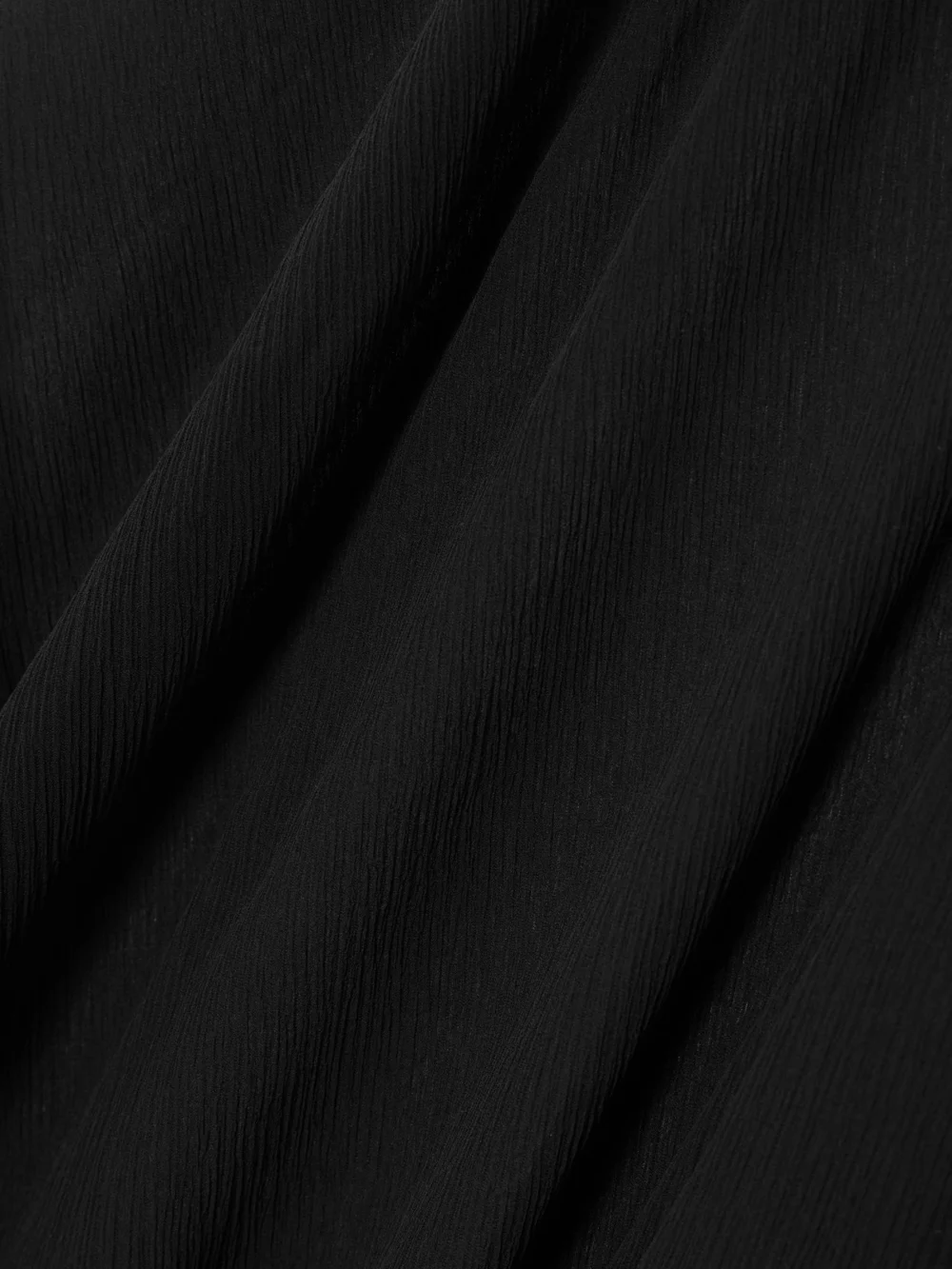 Close-up detail of the Taller Marmo Betsy Spirito One-shoulder Satin-trimmed Silk-chiffon Dress