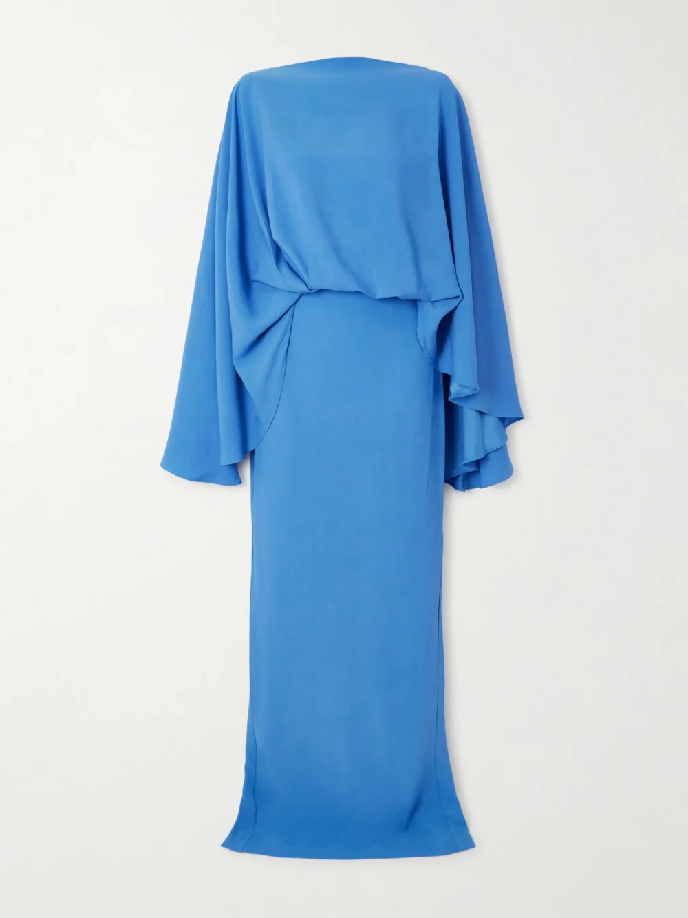 Taller Marmo Eolia Layered Crepe Gown in bright blue