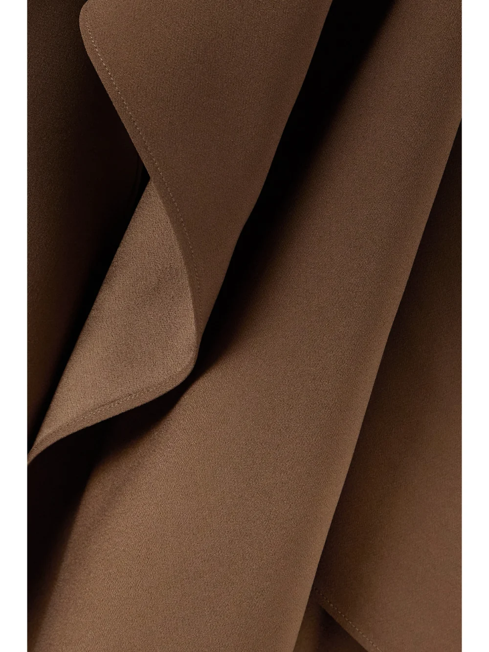 Close-up detail of the Taller Marmo Jerry Cape-effect One-shoulder Crepe Jumpsuit