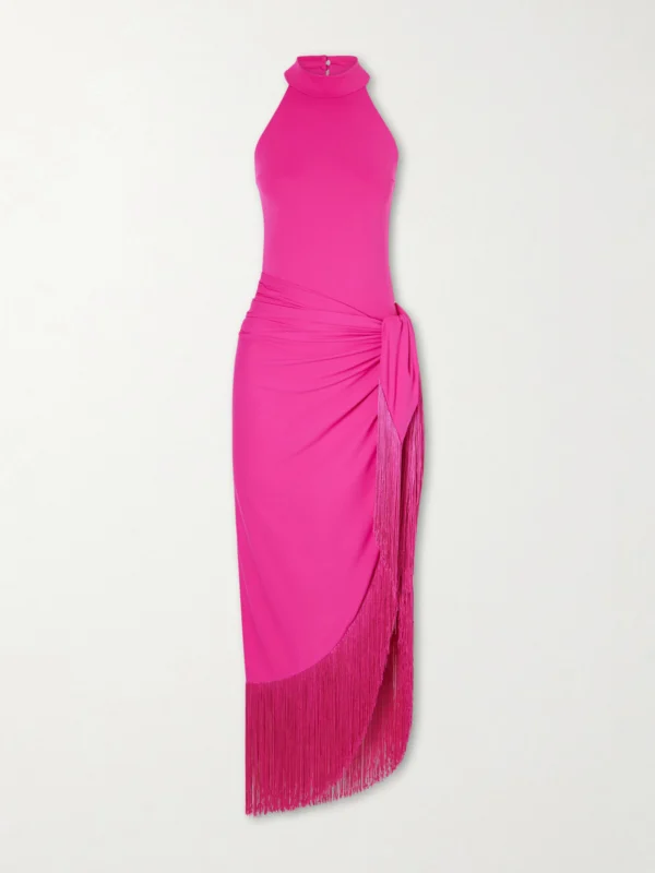 Taller Marmo Knossos Fringed Swimsuit and Pareo Set