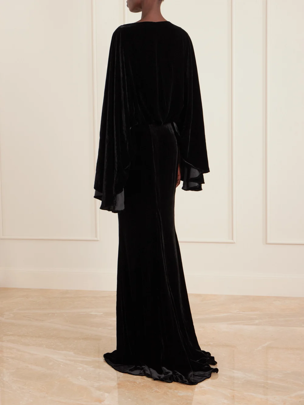 Back view of the Taller Marmo Musidora Velvet Gown
