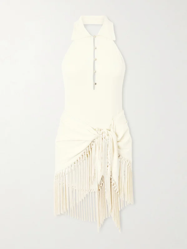 Taller Marmo Tropicana Halterneck Swimsuit and Fringed Pareo Set