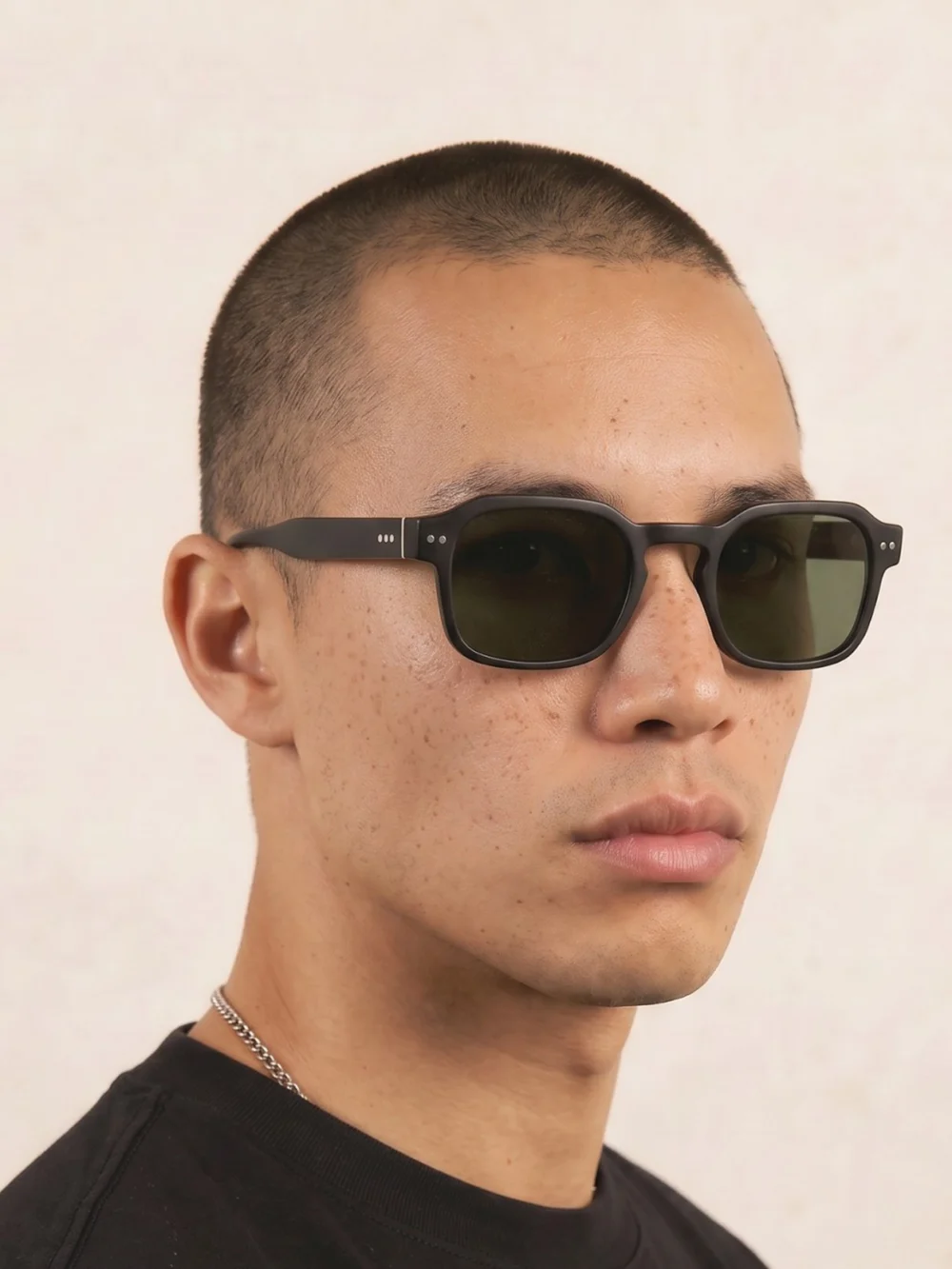 Taylor Morris Aldgate Sunglasses in Black / Green, view 2