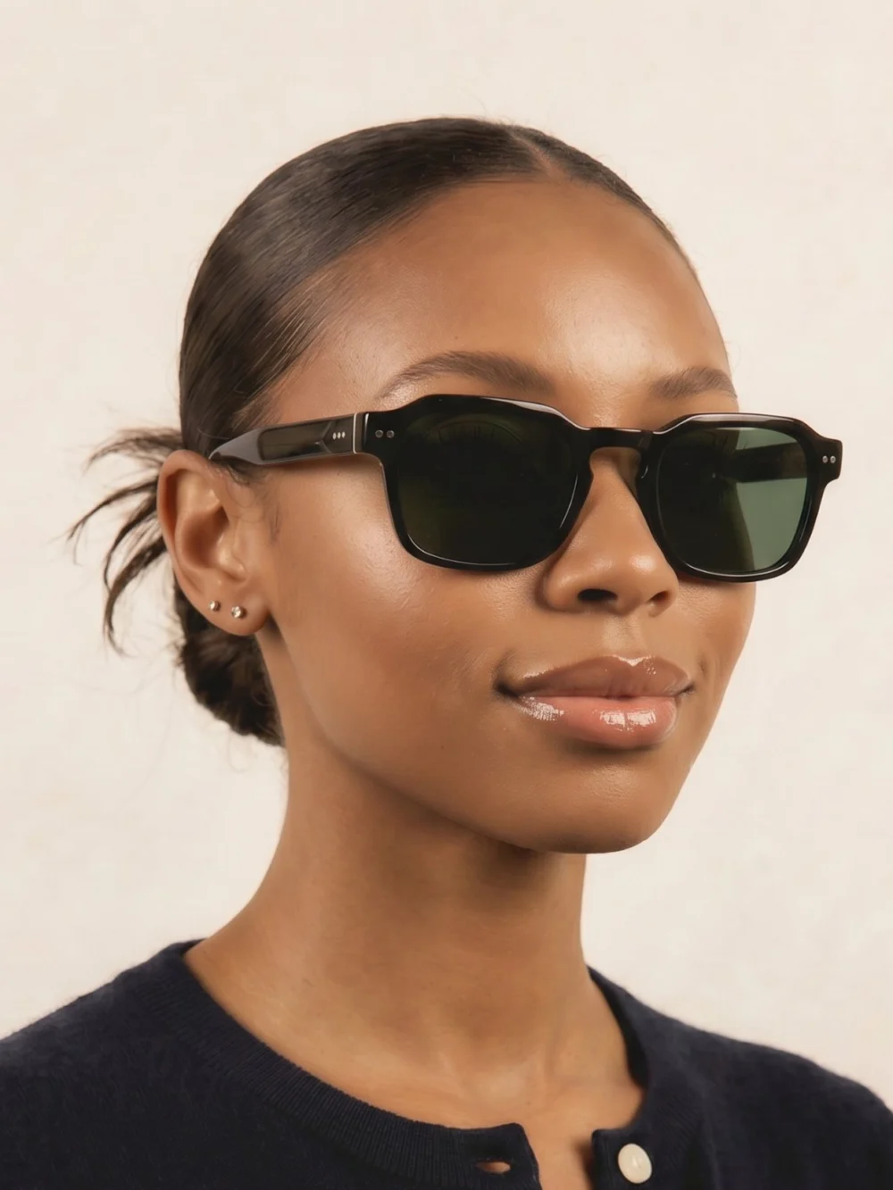 Taylor Morris Aldgate Sunglasses in Black / Green, view 4