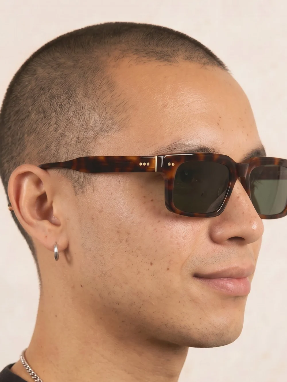 Taylor Morris Angel Sunglasses in Dark Tort/ Green, view 2