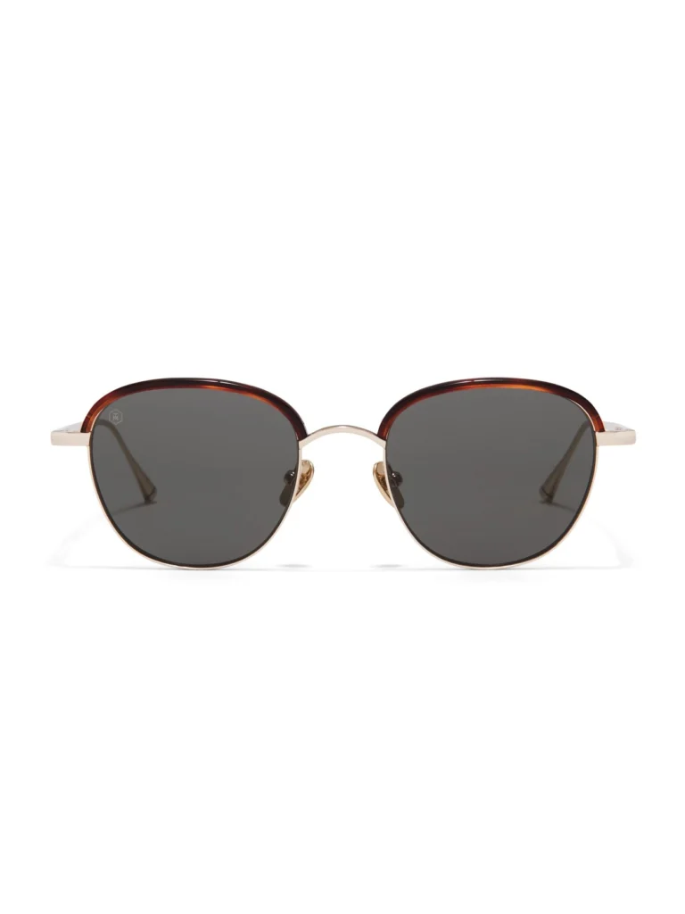 Taylor Morris Beaufort Sunglasses in Brown Tort / Green
