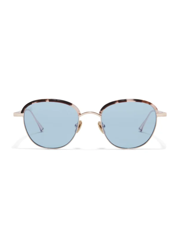 Taylor Morris Beaufort Sunglasses in Pink Havana / Blue Tint
