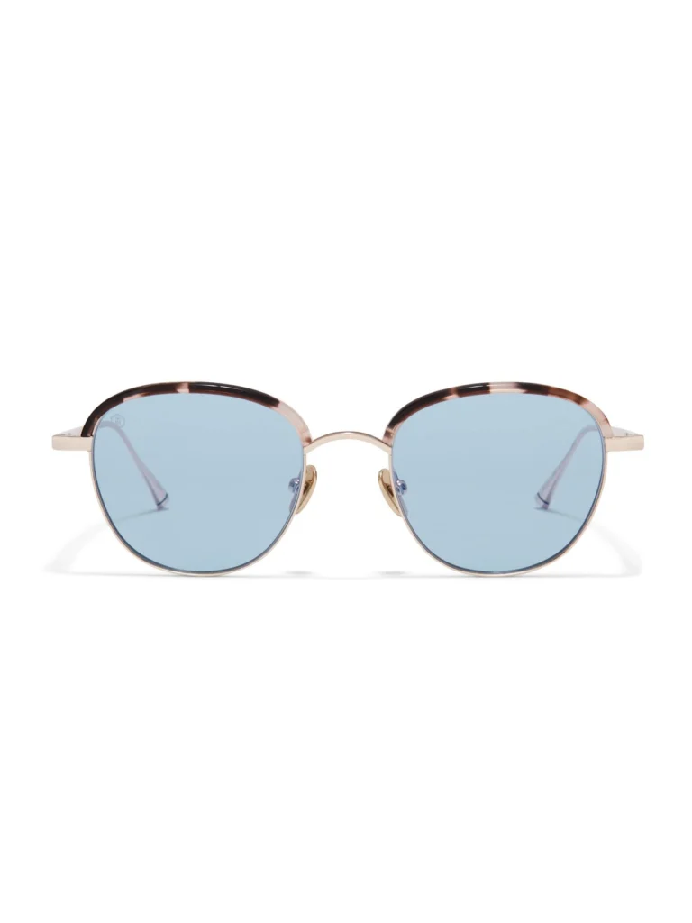 Taylor Morris Beaufort Sunglasses in Pink Havana / Blue Tint