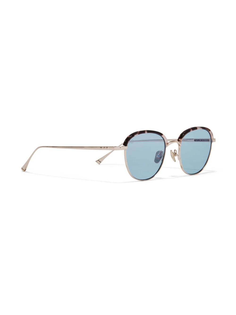 Taylor Morris Beaufort Sunglasses in Pink Havana / Blue Tint, view 4