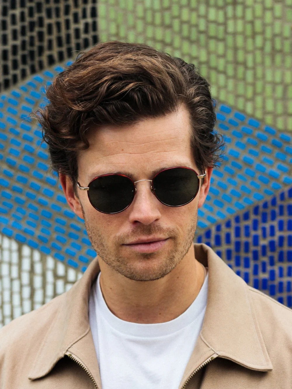 Taylor Morris Bonchurch Sunglasses in Brown / Green, view 4