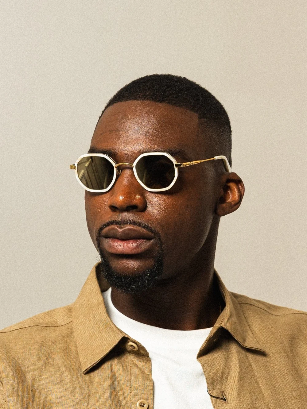 Taylor Morris Devonshire Sunglasses in Ivory / Gold, view 2