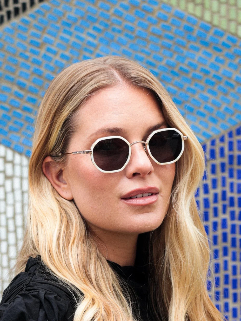 Taylor Morris Devonshire Sunglasses in Ivory / Gold, view 3